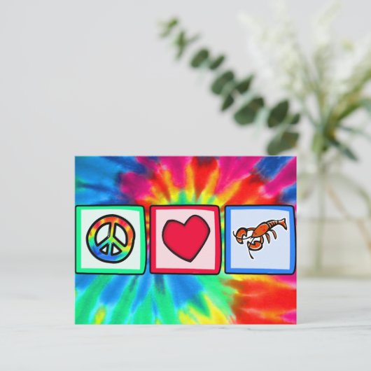 Vrede, Liefde, Zeekreeften Briefkaart (Staand voorkant)