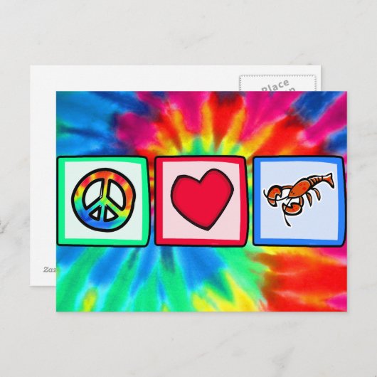 Vrede, Liefde, Zeekreeften Briefkaart (Voorkant / Achterkant)