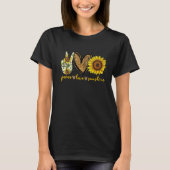 Vrede Liefde Zonneschijn Hart Zonnebloem Goud Glit T-shirt (Voorkant)