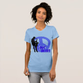Vrede liefdes blauwe plekken t-shirt (Voorkant volledig)