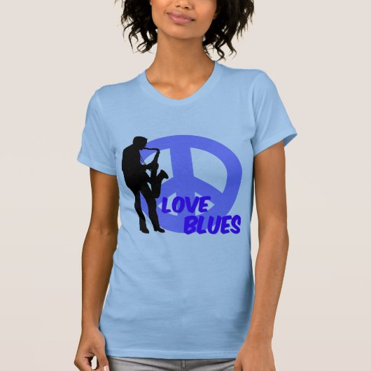 Vrede liefdes blauwe plekken t-shirt (Voorkant)
