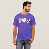 Vrede Liefdetiktok retro T-shirt (Voorkant volledig)