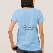 Vrede liefhebbende vriendelijkheid, gezondheid rij t-shirt (Achterkant)