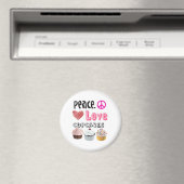 Vrede. Liefs. Cupcakes. Magneet (Insitu (Vaatwasser))