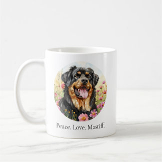 Vrede. Liefs. Tibetaanse Mastiff-Mok Koffiemok