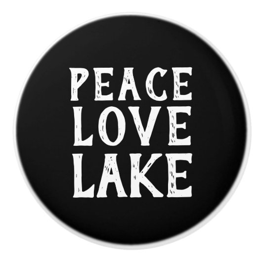 VREDE - LIEVER - LATER - LAK | KERAMISCHE KNOP (Voorkant)