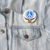 Vrede ligt in onze handen ronde button 5,7 cm (In situ)