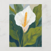 Vrede Lily Bloem Schilderij Briefkaart (Voorkant)