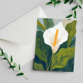 Vrede Lily Bloem Schilderij Briefkaart