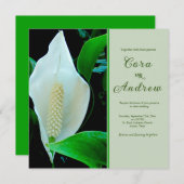 Vrede Lily bruiloft uitnodiging (Voorkant / Achterkant)