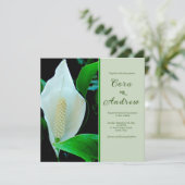 Vrede Lily bruiloft uitnodiging (Staand voorkant)