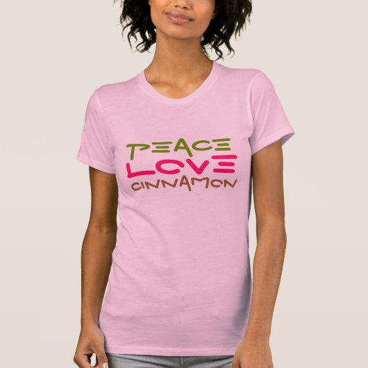 VREDE, LOVE, CINNAMON T-SHIRT (Voorkant)
