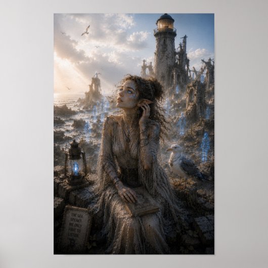 Vrede / Luisteraar van geesten / Oude vuurtoren Poster (Voorkant)