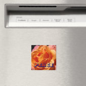 VREDE magneet Oranje Roos Bloem natuur (Insitu (Vaatwasser))