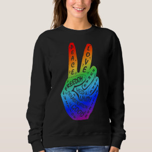 Vrede maken geen oorlog Vredeshandlog Rainbow Lgbt Trui