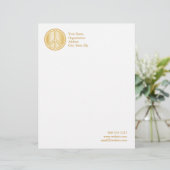 Vrede Mandala Persoonlijk Briefhoofd (Staand voorkant)