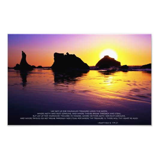 Vrede - Matthew 6: 19-21 Foto Afdruk (Voorkant)