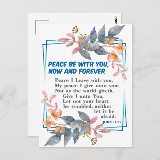 Vrede met jou briefkaart (Voorkant / Achterkant)