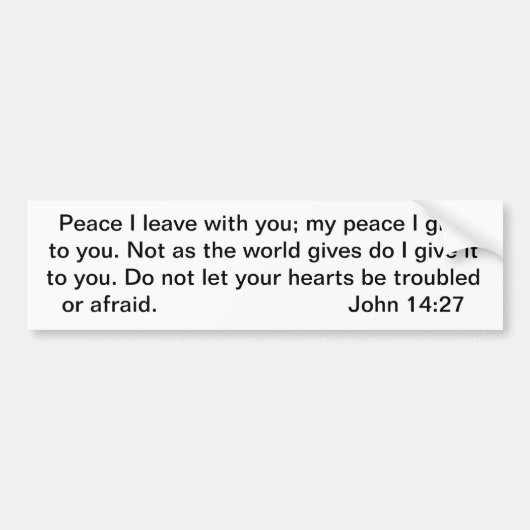 Vrede met jou bumpersticker (Voorkant)