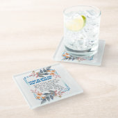 Vrede met jou glazen onderzetter (Schuin)