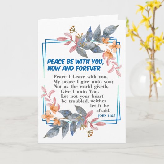 Vrede met jou kaart (Gele Bloem)