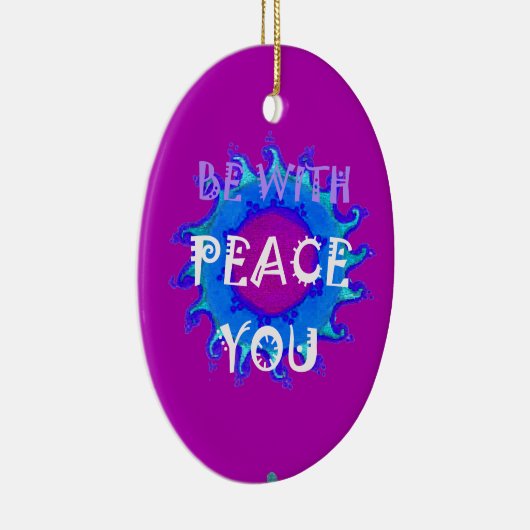 Vrede met jou keramisch ornament (Rechts)