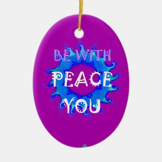 Vrede met jou keramisch ornament (Voorkant)