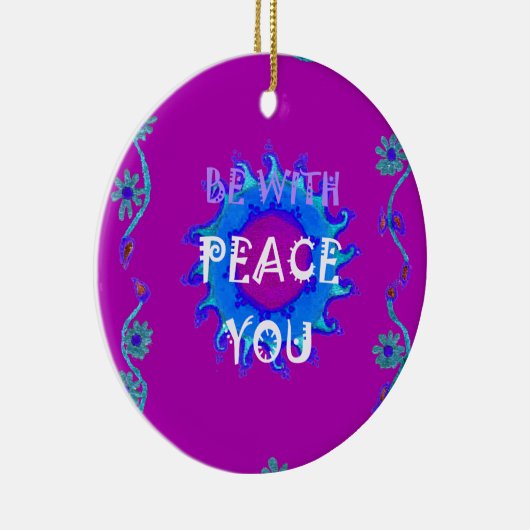 Vrede met jou keramisch ornament (Rechts)