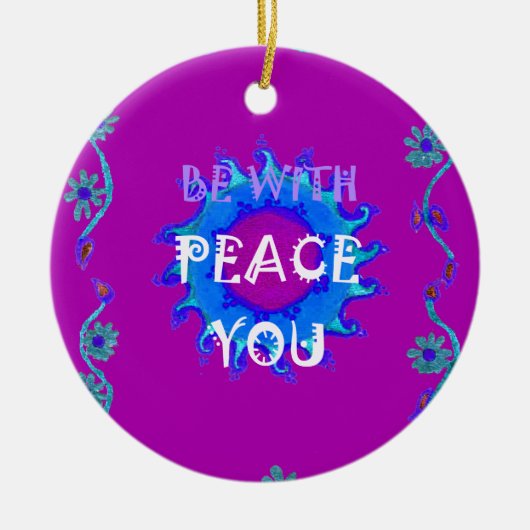 Vrede met jou keramisch ornament (Voorkant)