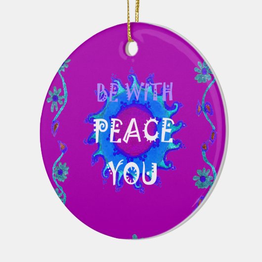 Vrede met jou keramisch ornament (Links)