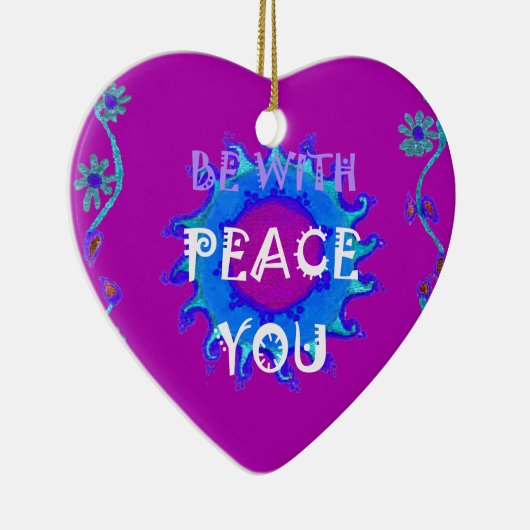 Vrede met jou keramisch ornament (Rechts)