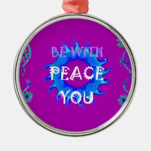 Vrede met jou metalen ornament