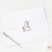 Vrede met jou ronde sticker (Envelop)