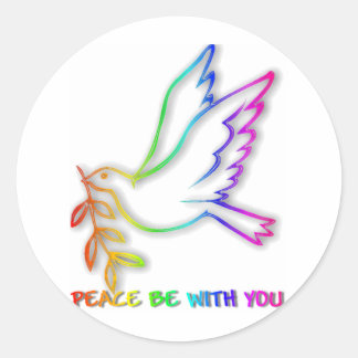 Vrede met jou ronde sticker