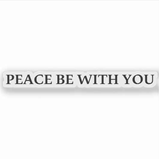 Vrede met jou sticker (Voorkant)
