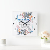 Vrede met jou  vierkante klok (Huis)