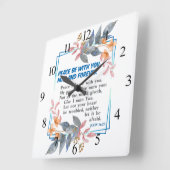 Vrede met jou  vierkante klok (Hoek)