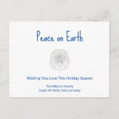 Vrede met kerstbeugels en dollazen op aarde feestdagenkaart (Voorkant)