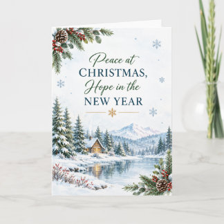 Vrede met Kerstmis, hoop in het nieuwe jaar Kaart