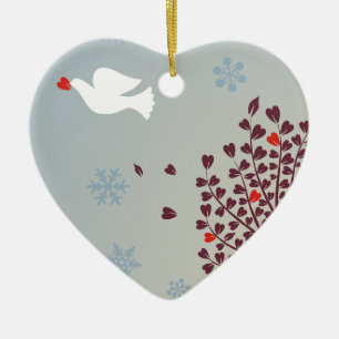 Vrede met kerstmis keramisch ornament