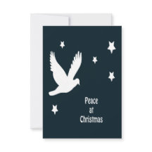 Vrede met Kerstmis met Duif in Vlucht Witte Logo