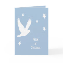 Vrede met Kerstmis met vliegende duif Witte Logo