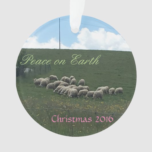 Vrede met kerstmis ornament (voorkant)