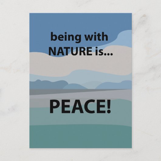 Vrede met Natuur is vrede Briefkaart (Voorkant)