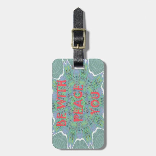 Vrede met u Inspirerend grafische tekst Bagagelabel (Voorkant verticaal)