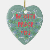 Vrede met u Inspirerend grafische tekst Keramisch Ornament (Rechts)