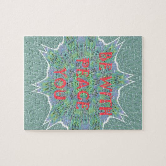 Vrede met u Inspirerend grafische tekst Legpuzzel (Horizontaal)