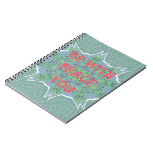 Vrede met u Inspirerend grafische tekst Notitieboek (Linkerzijde)