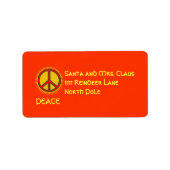 Vrede met Zon Gepersonaliseerd Etiket van het Adre (Voorkant)