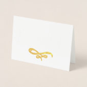 Vrede Modern Geborsteld Script Foto Vakantie Goud Folie Kaarten (Voorkant)